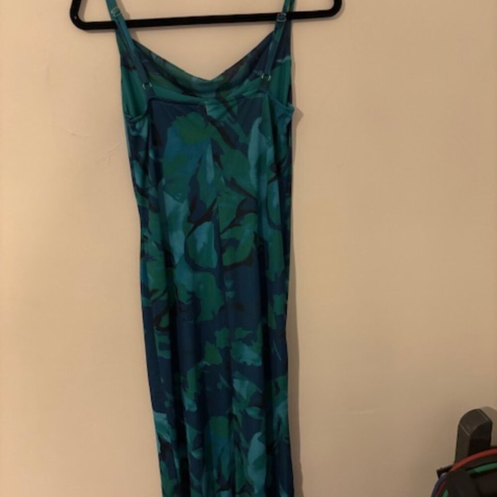 Pretty Garden Large A Line blue/green dress